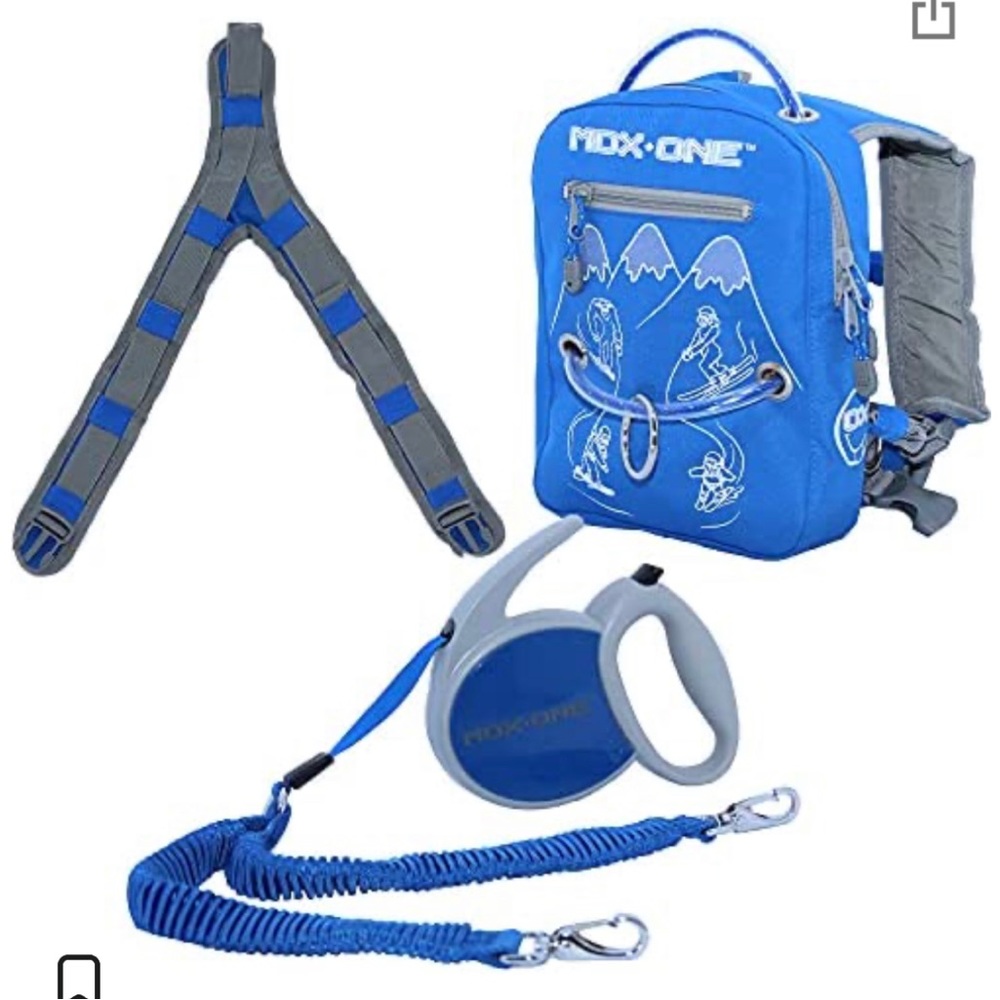 MDXONE Kids Snowboard Ski Harness Trainer with Retractable Leash/Absorb bungees